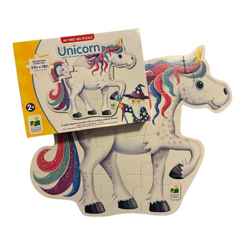 The Learning Journey: Unicorn 12 pc Big Floor Puzzle 21 x 18 inch